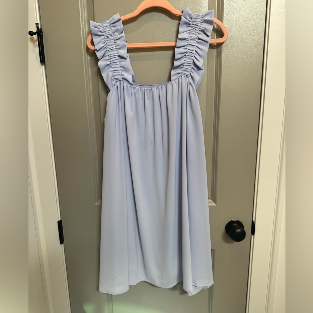Light Blue Ruffle Dress